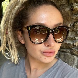 Jimmy Choo half black half tortoise gold embellished sunglasses